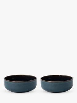 like. by Villeroy & Boch Crafted Porcelain Cereal Bowl, Set of 2, 16cm, Denim