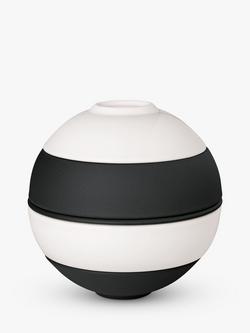 Villeroy & Boch Iconic La Petite Boule Stacking Porcelain Aperitif Set, 5 Piece, White/Black