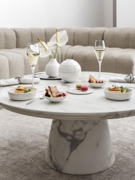 Villeroy & Boch Iconic La Petite Boule Stacking Porcelain Aperitif Set, 5 Piece - view 2, White