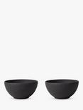 Villeroy & Boch Manufacture Rock Porcelain Cereal Bowl, Set of 2, 14cm, Black