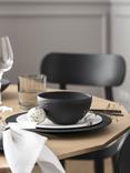 Villeroy & Boch Manufacture Rock Porcelain Cereal Bowl, Set of 2, 14cm, Black