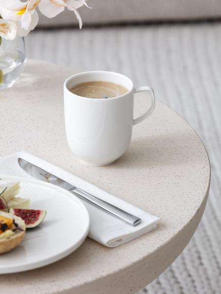 Villeroy & Boch Afina Porcelain Mug, Set of 2, 300ml, White - view 2, White White