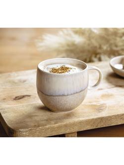 like. by Villeroy & Boch Perlemor Porcelain Mug, Set of 2, 290ml, Sand - view 2, Natural Natural