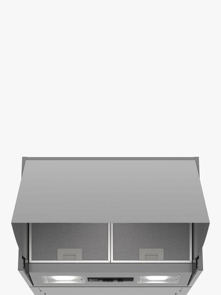 Neff N30 D64MAC1X0B 60cm Integrated Cooker Hood, Silver, Silver