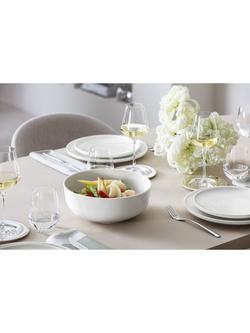 Villeroy & Boch Afina Porcelain Salad Bowl, 24cm, White - view 2, White White