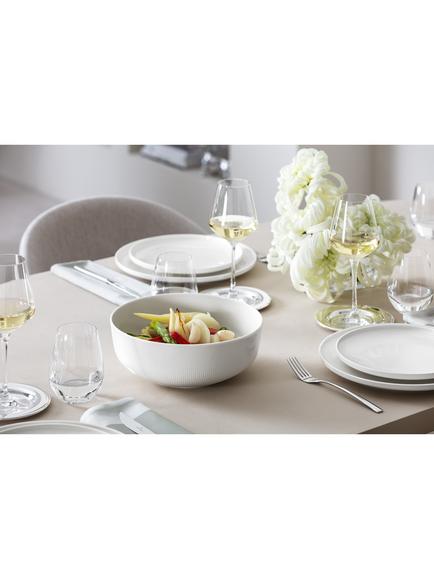 Villeroy & Boch Afina Porcelain Salad Bowl, 24cm, White - view 2, White White