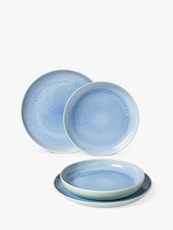 like. by Villeroy & Boch Crafted Porcelain Dinnerware Set, 4 Piece, Blueberry