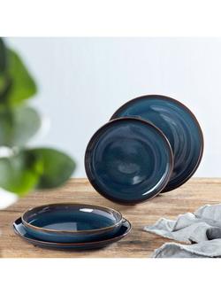 like. by Villeroy & Boch Crafted Porcelain Dinnerware Set, 4 Piece - view 2, Denim