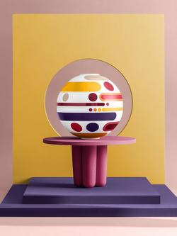 Villeroy & Boch Iconic La Boule Miami Stacking Porcelain Dinnerware Set, 7 Piece, Multi - view 2, Multi