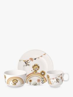 Villeroy & Boch Kids' Roar Like a Lion Porcelain Dinnerware Set, Multi, Multi