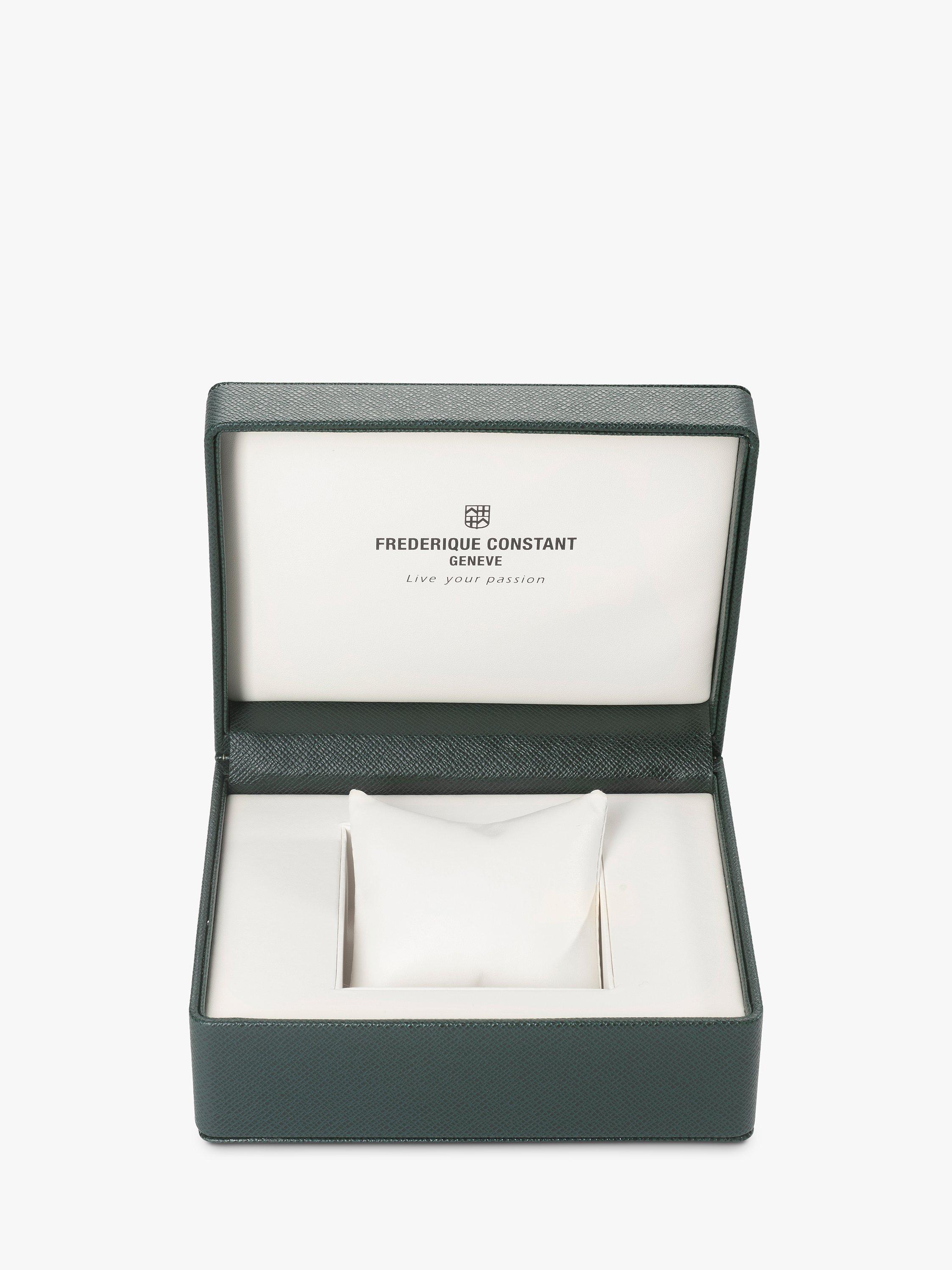 Product image 4 of 4, which shows Frederique Constant FC-718NWM4H6 Men's Classic World Timer Manufacture Automatic Leather Strap Watch, Blue