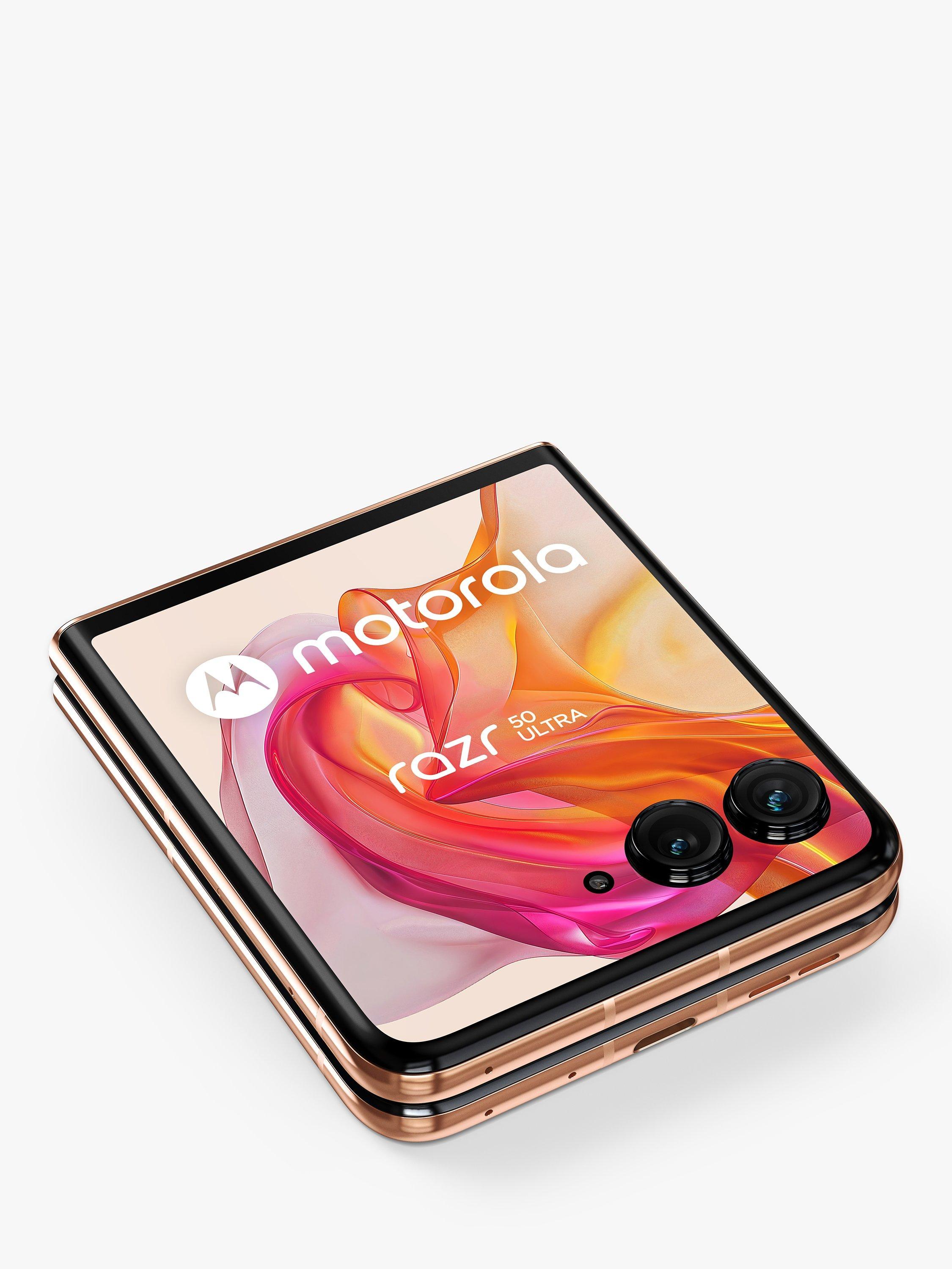 Motorola Razr 50 Ultra Foldable Smartphone, 12GB RAM, 6.9”, 5G, SIM Free, 512GB, Peach Fuzz Motorola Razr 50 Ultra Foldable Smartphone, 12GB RAM, 6.9”, 5G, SIM Free, 512GB, Peach Fuzz