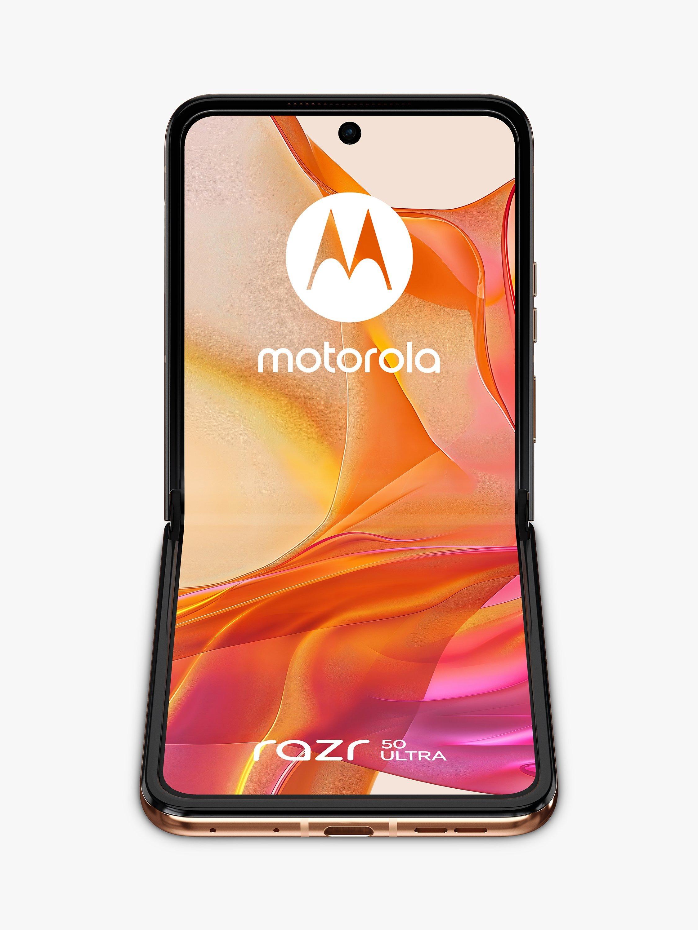 Motorola Razr 50 Ultra Foldable Smartphone, 12GB RAM, 6.9”, 5G, SIM Free, 512GB, Peach Fuzz Motorola Razr 50 Ultra Foldable Smartphone, 12GB RAM, 6.9”, 5G, SIM Free, 512GB, Peach Fuzz
