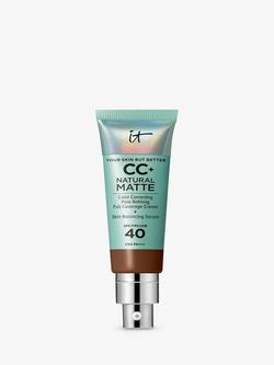 IT Cosmetics Your Skin But Better CC+ Natural Matte Foundation SPF 40, Deep Bronze