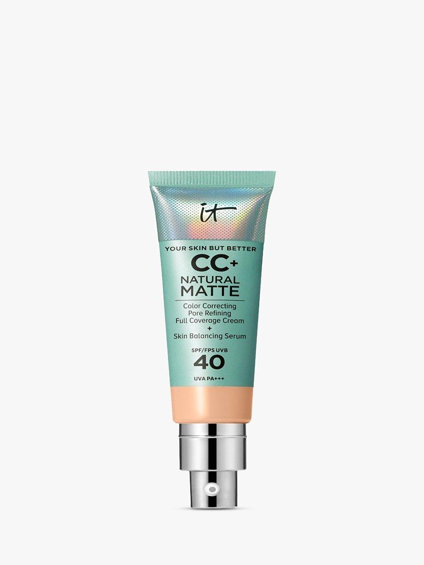 Product image 1 of 8, which shows IT Cosmetics Your Skin But Better CC+ Natural Matte Foundation SPF 40, Light Medium