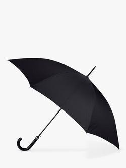 totes ECO-BRELLA Auto Walker Leatherette Crook Handle Umbrella, Black, Black