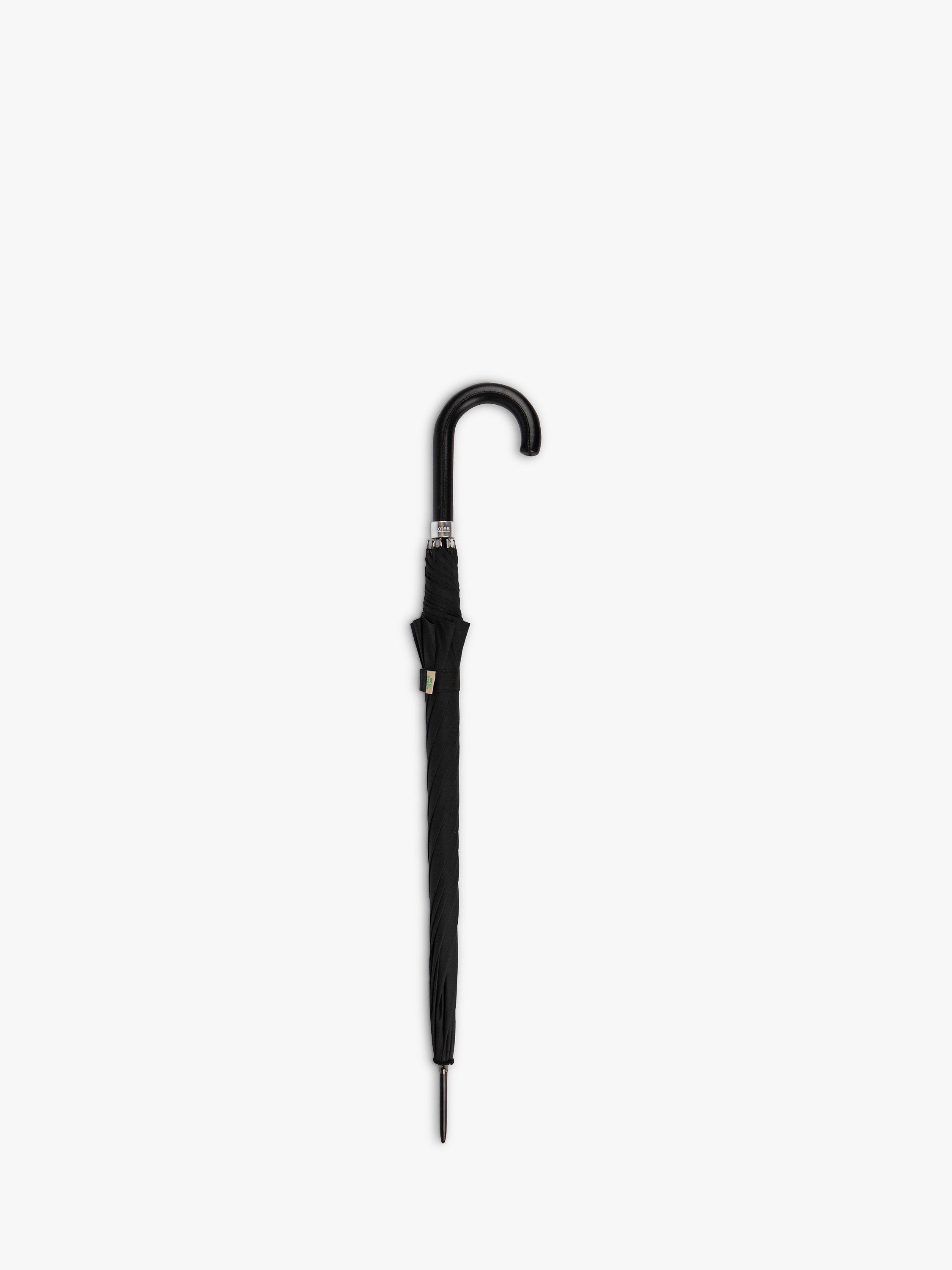 Product image 2 of 4, which shows totes ECO-BRELLA Auto Walker Leatherette Crook Handle Umbrella, Black