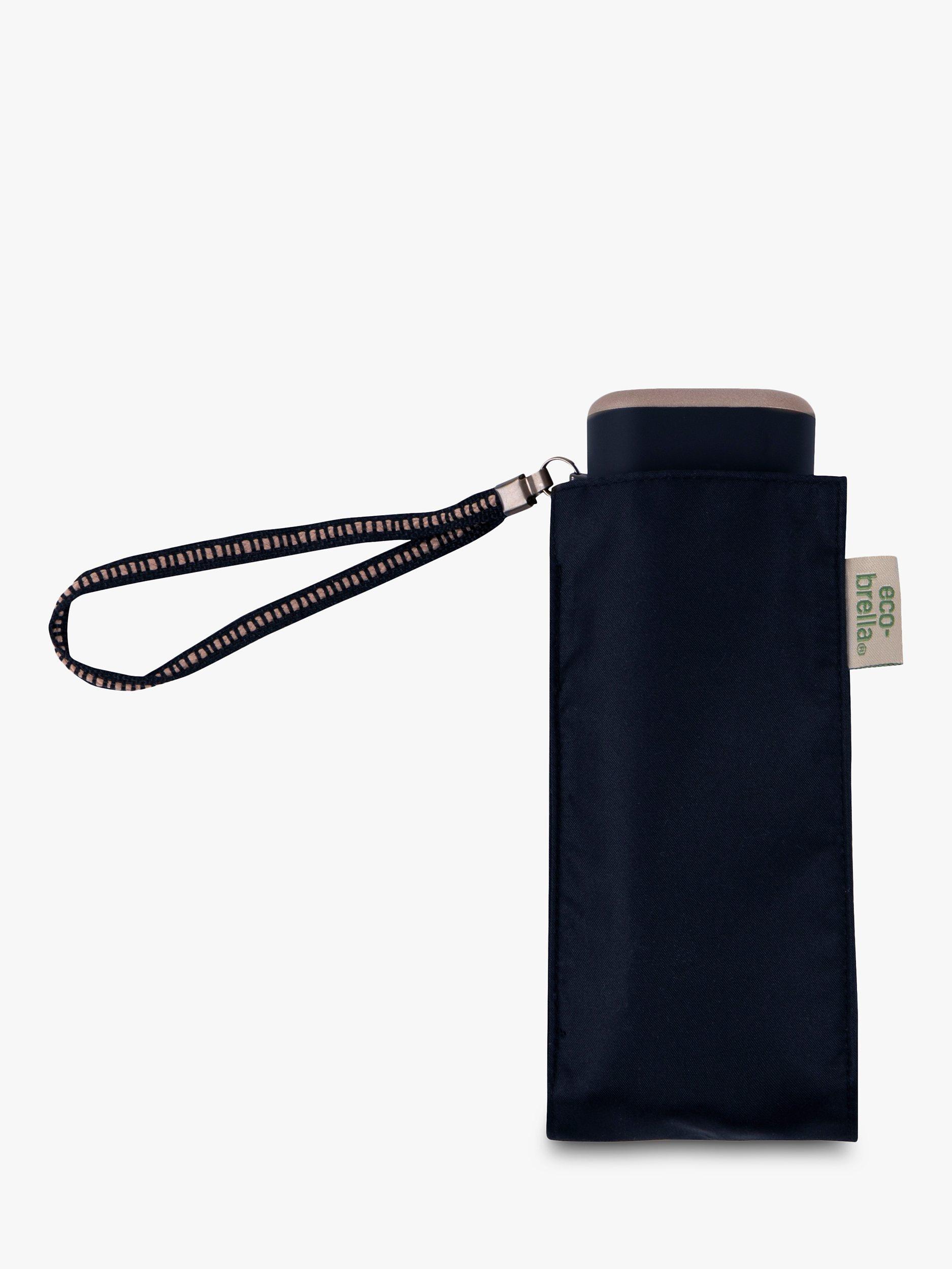 totes ECO-BRELLA Compact Mini Flat Umbrella, Navy