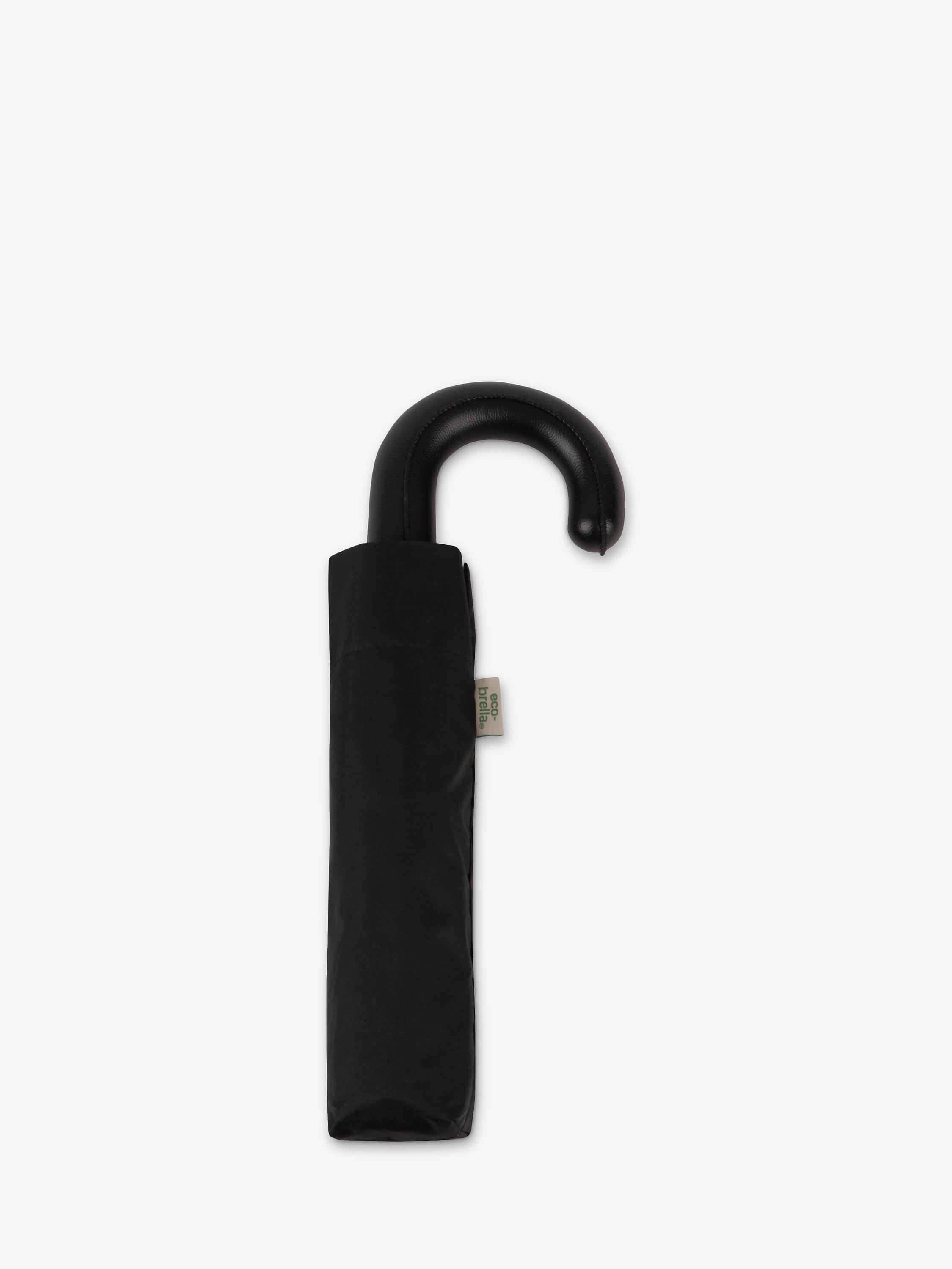 Product image 2 of 5, which shows totes ECO-BRELLA Manual Leatherette Crook Handle Umbrella, Black
