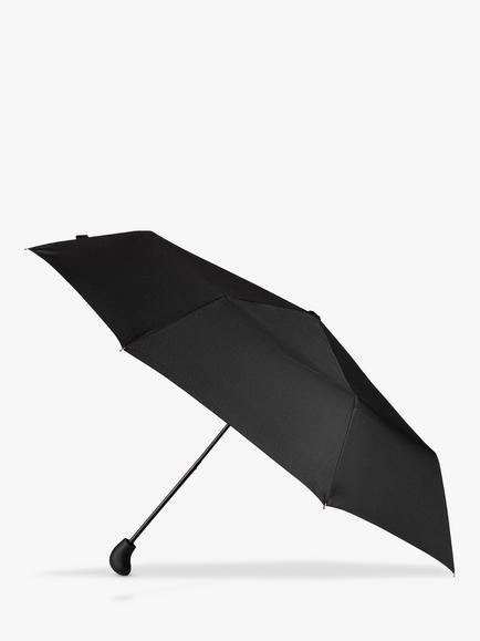 totes ECO-BRELLA Supermini Gearstick Handle Umbrella, Black, Black