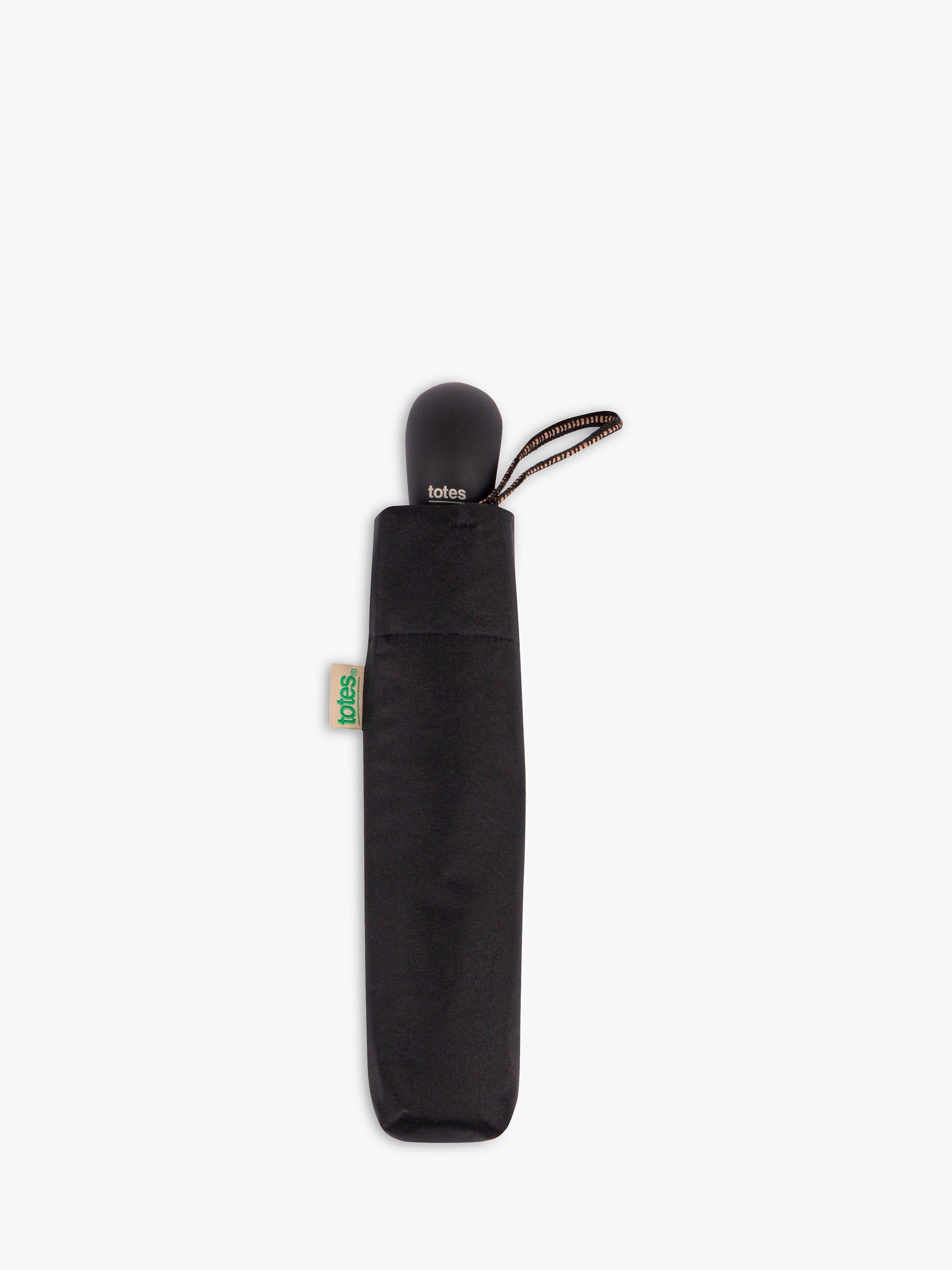 Product image 2 of 4, which shows totes ECO-BRELLA Supermini Gearstick Handle Umbrella, Black