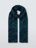 John Lewis Abstract Marble Scarf, Blue/Multi