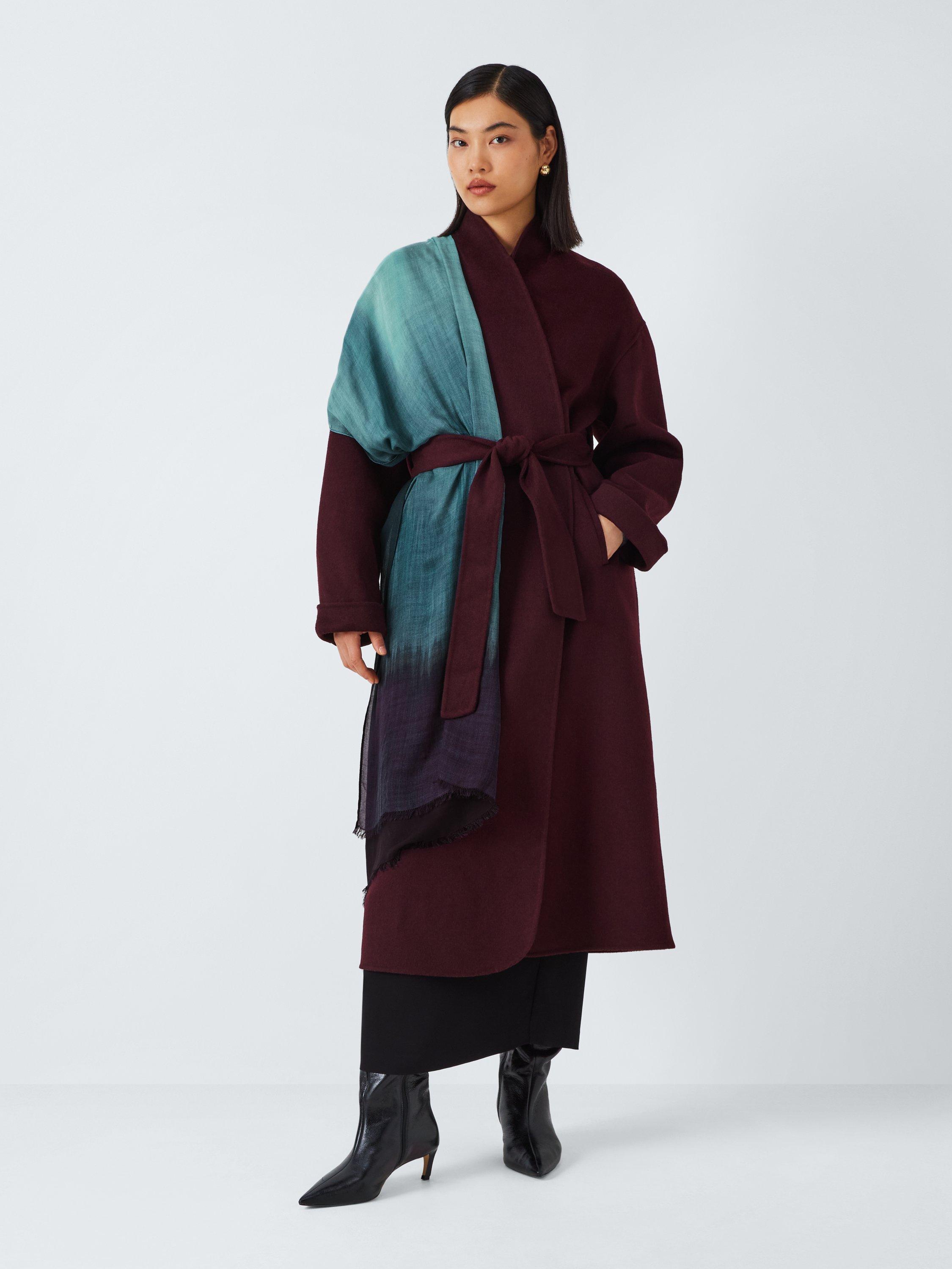 Product image 1 of 4, which shows John Lewis Painted Ombre Scarf, Blue