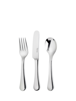 Robert Welch Radford Bright Stainless Steel Children's Cutlery Set, 3 Piece, Silver