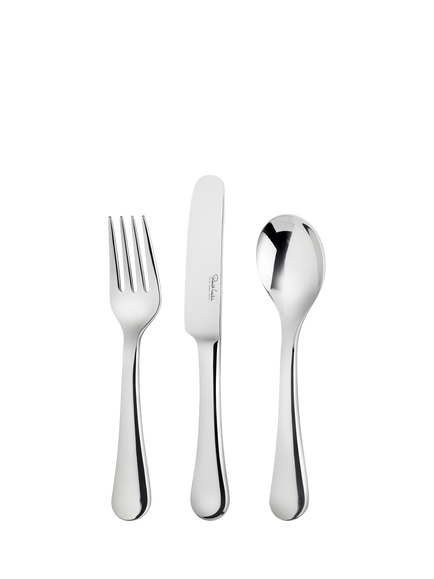 Robert Welch Radford Bright Stainless Steel Children's Cutlery Set, 3 Piece, Silver