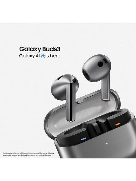 Samsung Galaxy Buds3 True Wireless Earbuds with Galaxy AI & Active Noise Cancellation, Silver - view 2, Silver