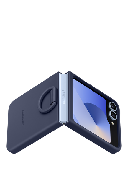 Samsung Silicone Case with Ring for Galaxy Z Flip6, Navy - view 2, Navy