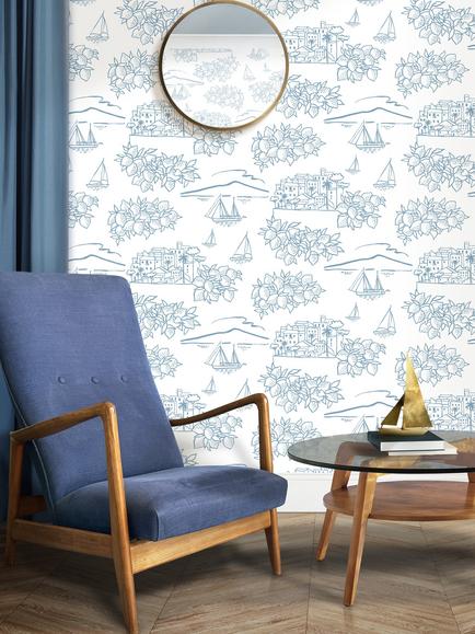 Mini Moderns Limoneto Wallpaper - view 2, Chalkhill Blue MMTLG04CB
