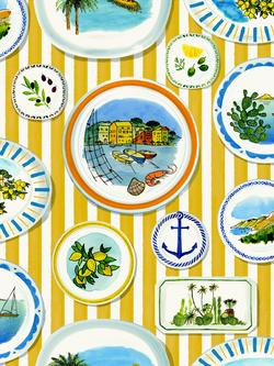 Mini Moderns Porcellana Wallpaper, Mustard MMTLG08MU