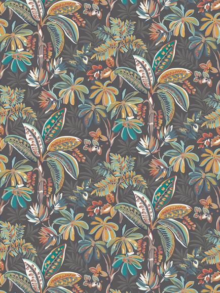 Osborne & Little Tivoli Wallpaper, Charcoal