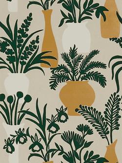Osborne & Little Amphora Wallpaper, Emerald/Gold W7854-01