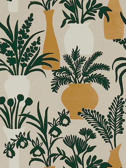Osborne & Little Amphora Wallpaper, Emerald/Gold