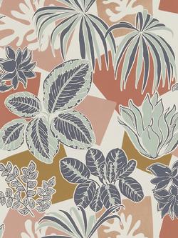 Osborne & Little Frondoso Wallpaper, Blush/Ink W7855-01