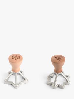 Marcato Biscottini Star & Flower Cookie Stamps, Set of 2, Silver
