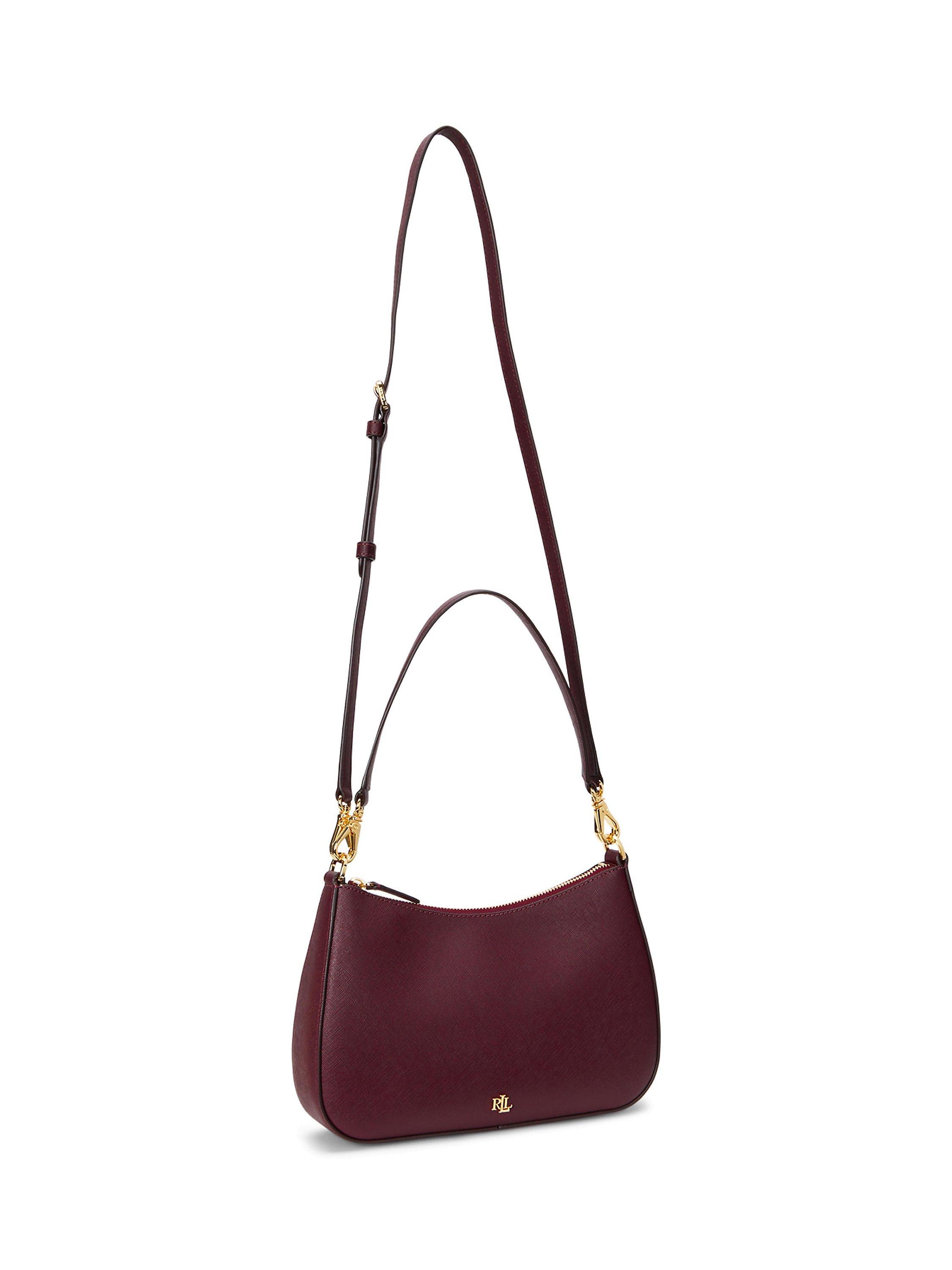 Lauren Ralph Lauren Danni 26 Leather Shoulder Bag, Pinot Noir