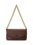 Lauren Ralph Lauren Sawyer Leather Shoulder Bag, Dark Mahogany