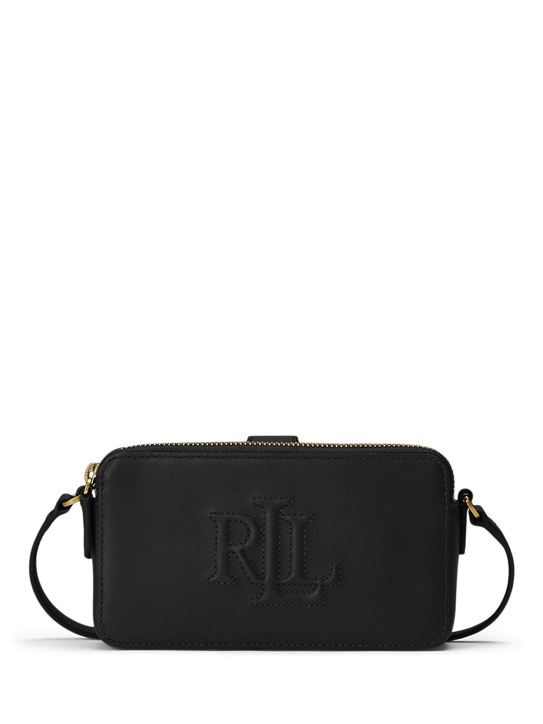 Lauren Ralph Lauren Witley Leather Crossbody Wallet Black