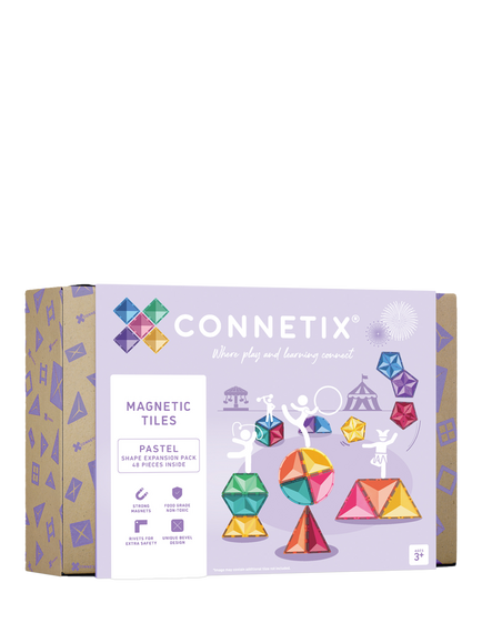 Connetix 48 Piece Pastel Shape Expansion Pack, Multi