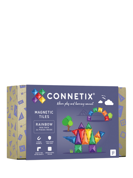 Connetix 24 Piece Rainbow Mini Pack, Multi
