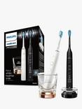 Philips Sonicare HX9914/57 DiamondClean Series 9000 Electric Toothbrush, Set of 2, Black/Rose Gold