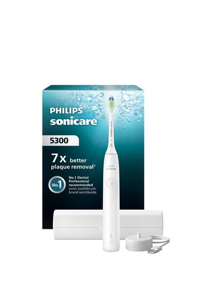 Philips Sonicare 5300 HX7108/02 Electric Toothbrush, White, White
