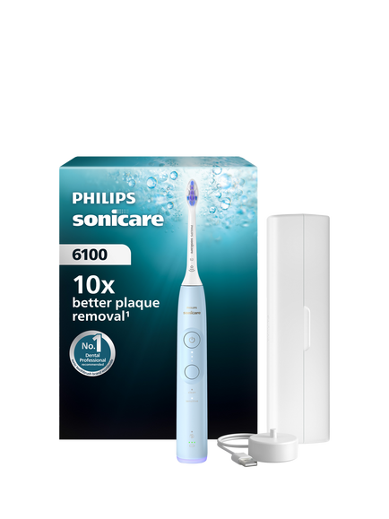 Philips Sonicare 6100 Electric Toothbrush, Light Blue
