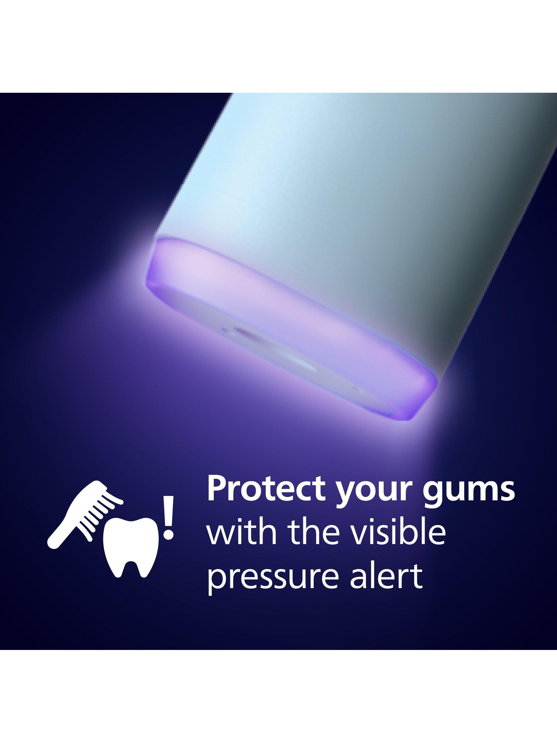 Product image 5 of 8, which shows Philips Sonicare 6100 HX7406/02 Electric Toothbrush, Light Blue