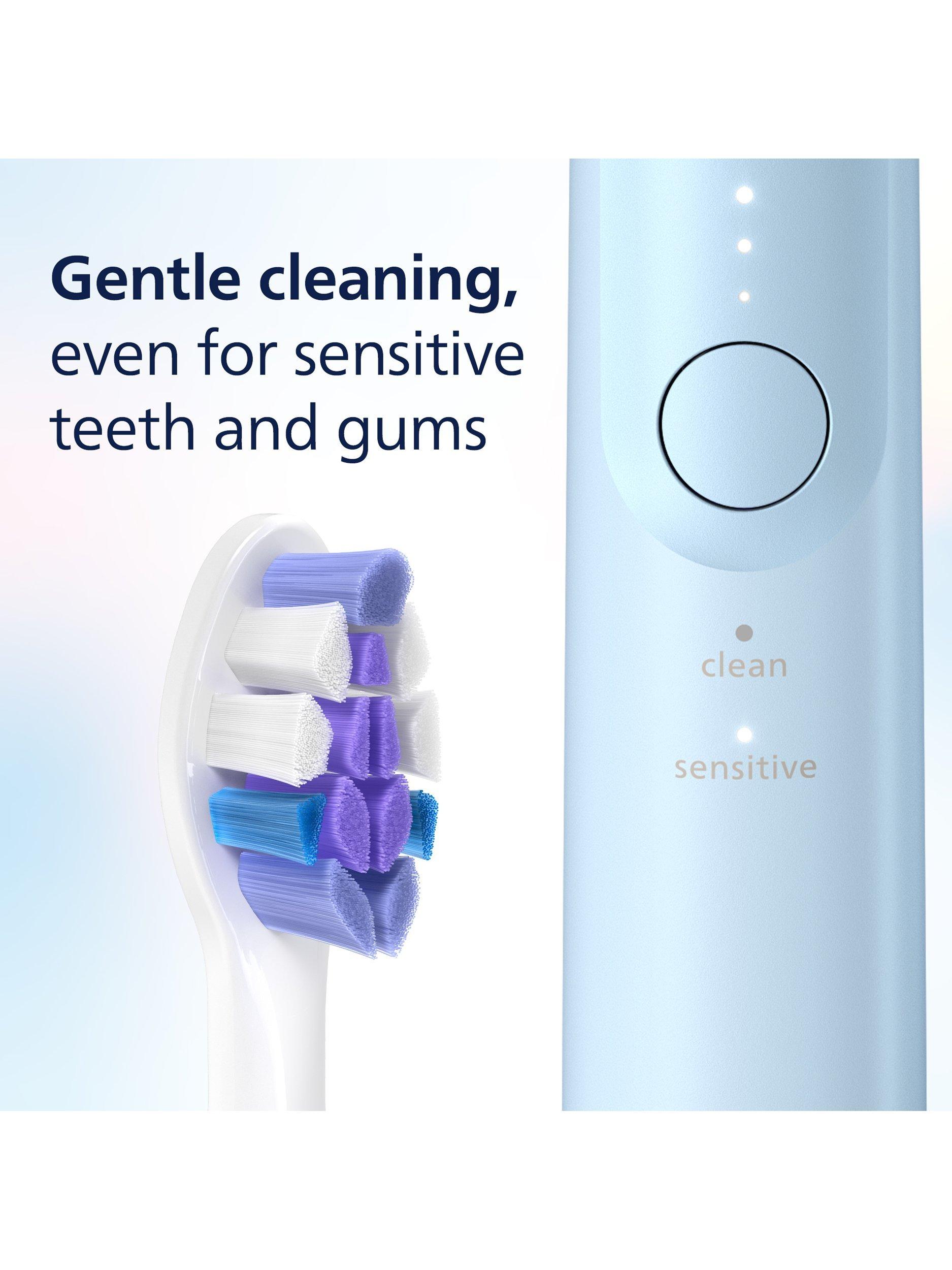 Product image 6 of 8, which shows Philips Sonicare 6100 HX7406/02 Electric Toothbrush, Light Blue