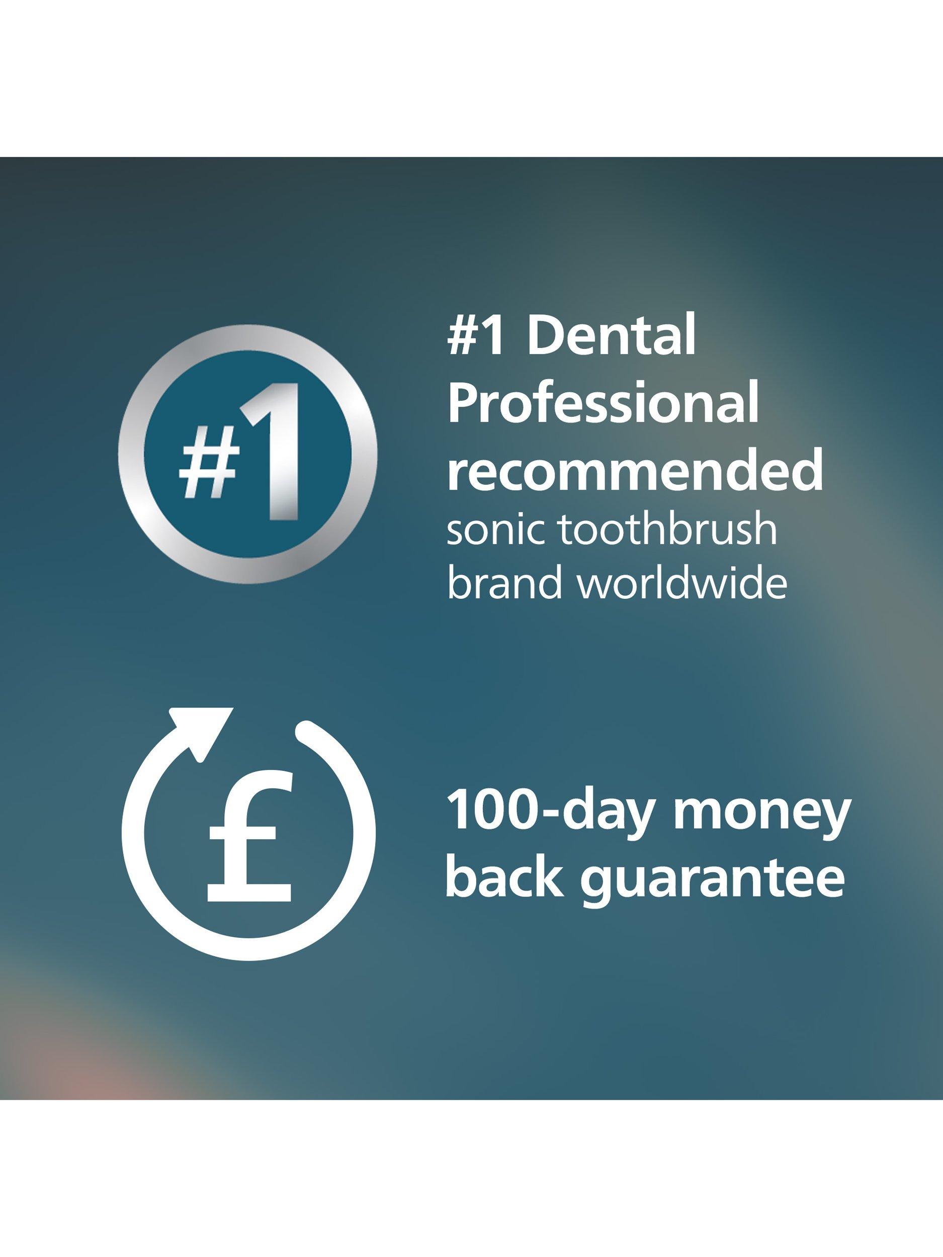 Product image 10 of 10, which shows Philips Sonicare 6100 HX7406/02 Electric Toothbrush, Light Blue