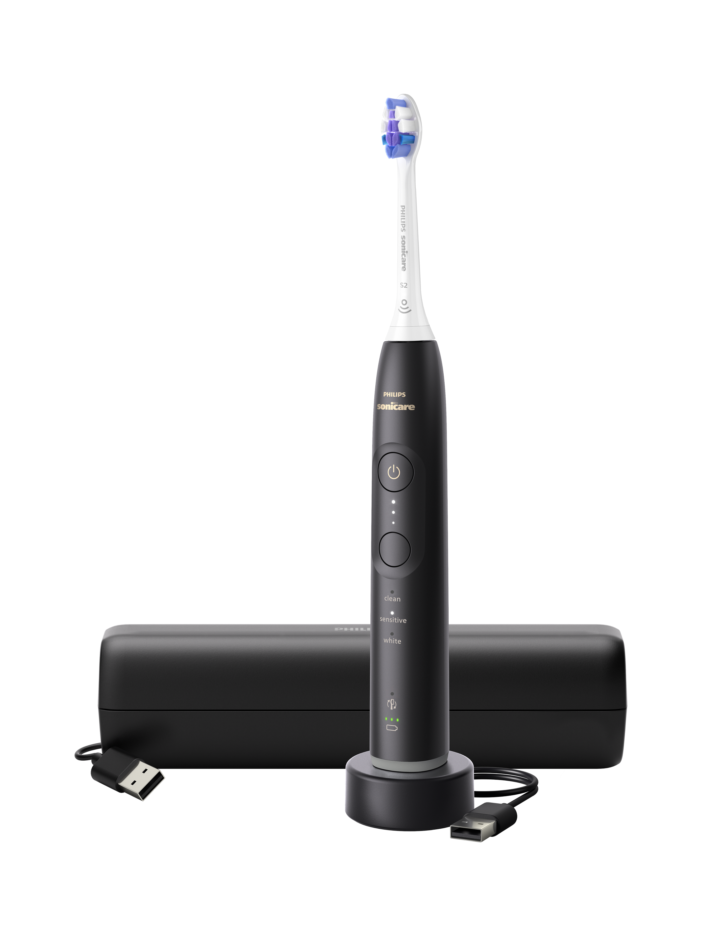 Product image 2 of 8, which shows Sonicare 6500 HX7411/02 Electric Toothbrush, Black